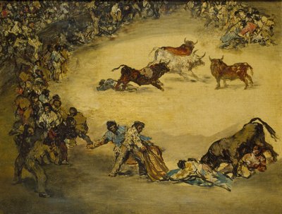Scene at a Bullfight: Spanish Entertainment, 18th century by Francisco de Goya